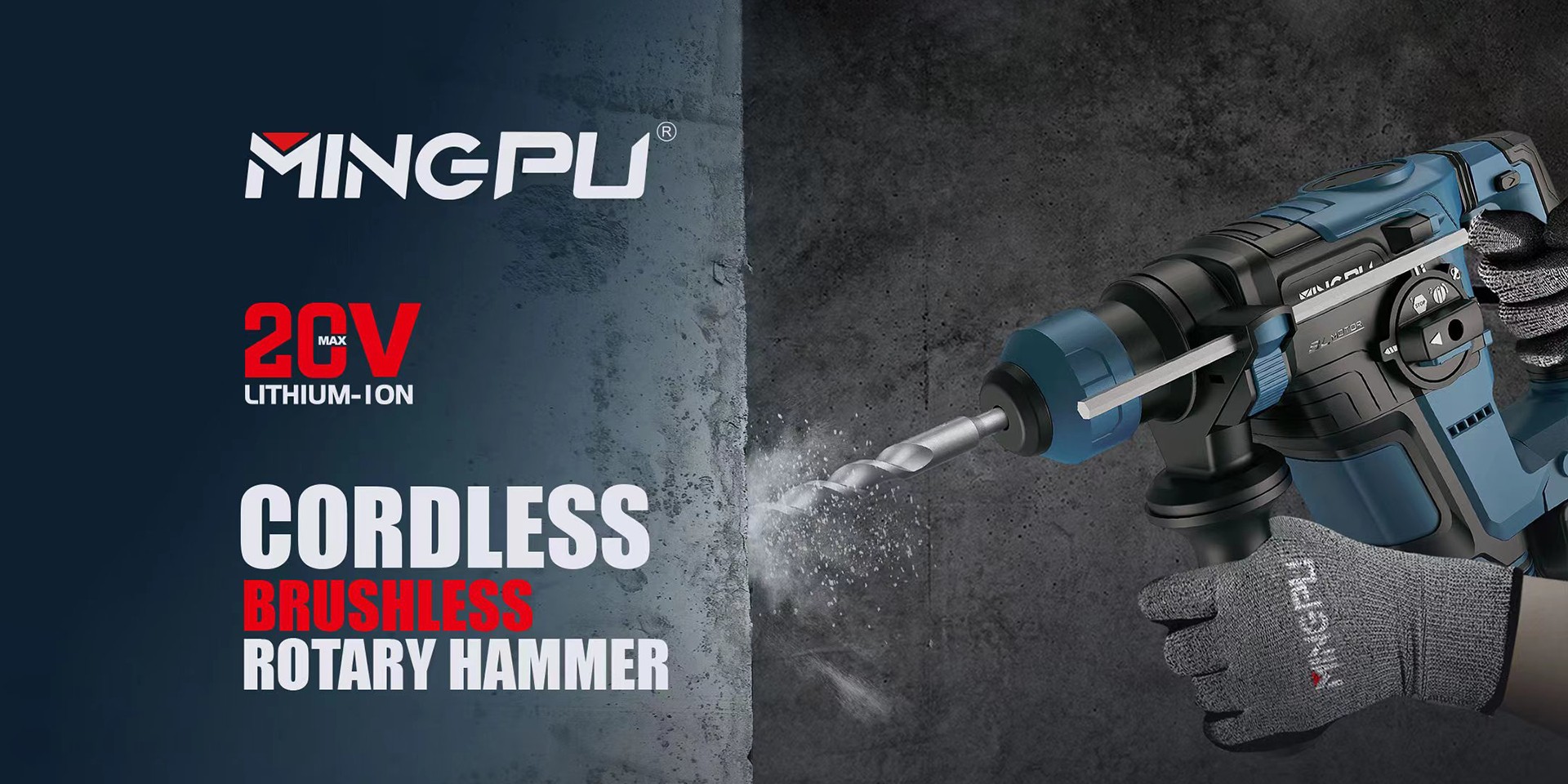 Cordless Brushless Rotary Hammer Drill - Powerful Demolition Tool for Versatile Drilling Needs